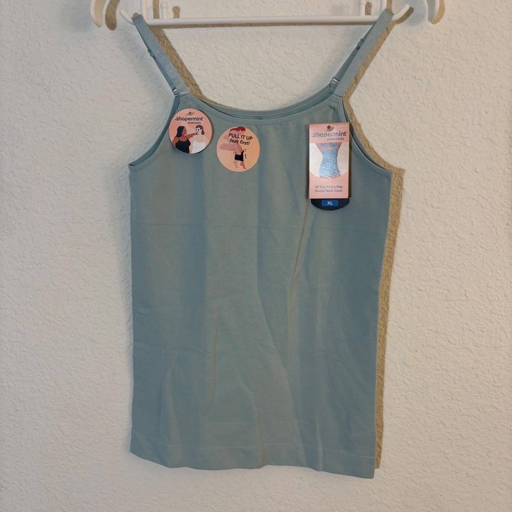 Shapermint Essentials Scoop Neck Cami Size XL Blue
